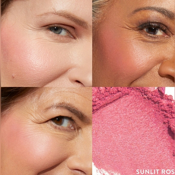 🦋 Laura Geller Baked Blush-N-Brighten Marbleized Blush (In Sunlit Rose) - Picture 6 of 9